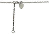 Hoxton London Men's Sterling Silver Rhodium Plated Herringbone Rectangular Adjustable Necklace