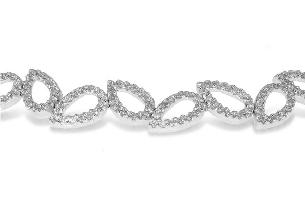 Leaf Link Bracelet 18ct White Gold & Diamonds9