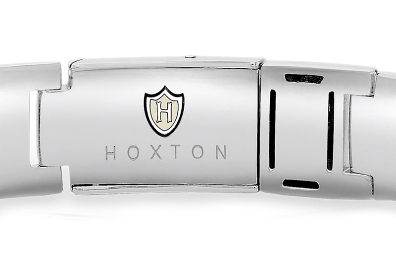 Hoxton London Men's Sterling Silver Wild roodile Pattern Bracelet