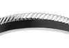 Hoxton London Men's Sterling Silver Twist Leather Inlay uff Bangle