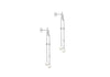 18ct White Gold 0.31ct Diamonds and Pearls Blossom Chain Earrings