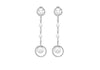 18ct White Gold & Diamond Set Pearl Drop Earrings