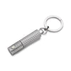 Hoxton London Men's Sterling Silver Stripe Two Way Striped Rotating KeyRing