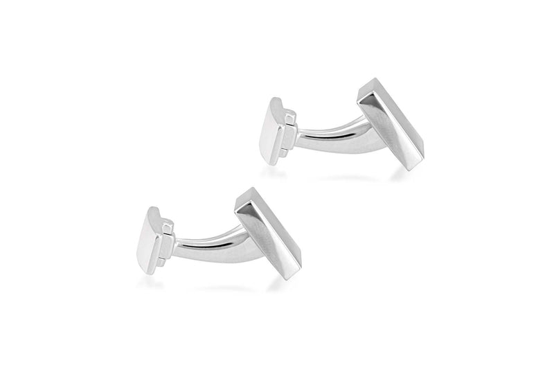 Hoxton London Men's Sterling Silver Plain Square Cufflinks
