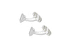 Hoxton London Men's Sterling Silver White Stripe Enamel Oval Cufflinks