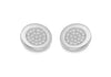 Hoxton London Men's Sterling Silver Round Zirconia  Cufflinks