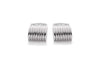 Hoxton London Men's Sterling Silver Ribbed Half ylinder with Black Agate Cufflinks