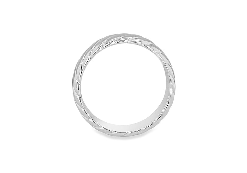 Hoxton London Men's Sterling Silver Twist Ring