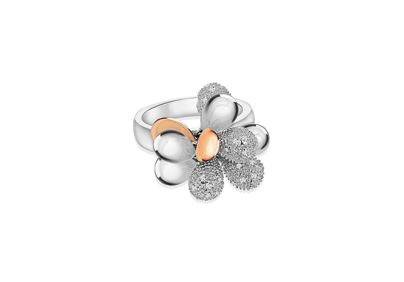 Snowdrop 18ct White & Yellow Gold Ring