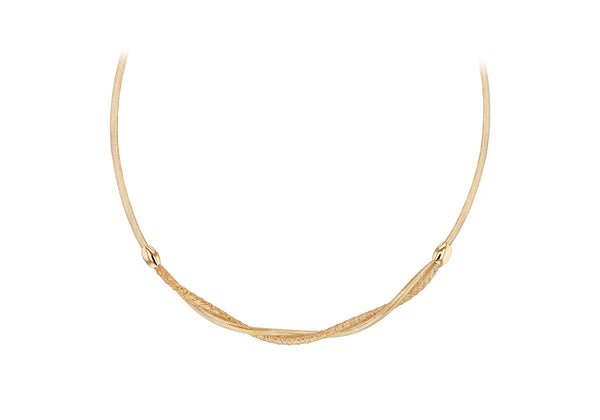 9ct Yellow Gold Flexible Knot Necklace