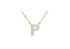 9ct Two-Tone Gold 00.5ct Diamond Initials Pendant Necklace