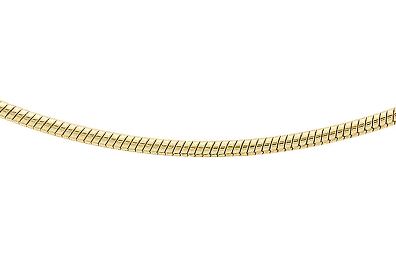 9ct Yellow Gold 50 Round Snake Chain