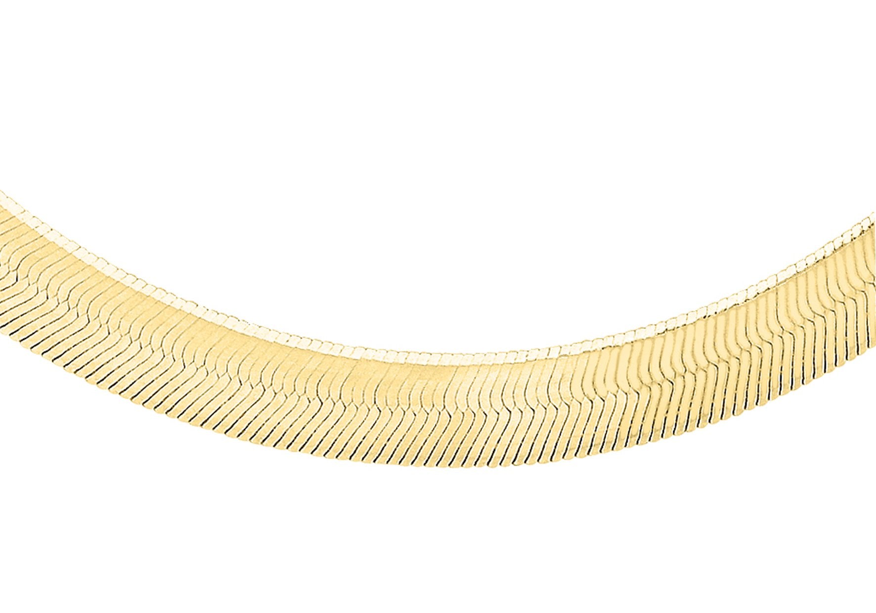 9ct yellow gold herringbone chain with twisted v shaped centre, spring ring  clasp stamped 375, and a