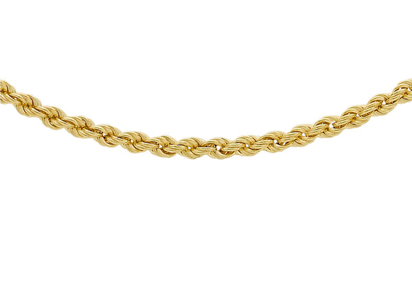 9ct Yellow Gold 40 Rope Chain