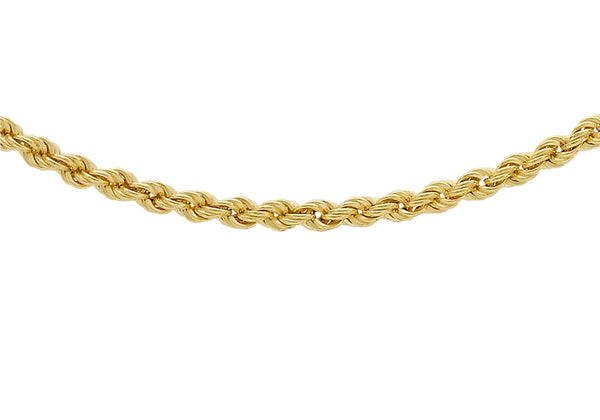 9ct Yellow Gold 40 Rope Chain
