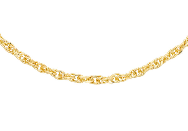 9ct Yellow Gold 16 Prince of Wales Chain 41m/16"9