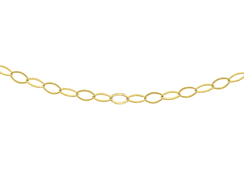 9ct Yellow Gold 20 Soldered Trace Chain 41m/16"9