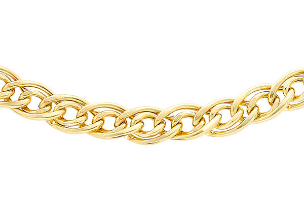 9ct Yellow Gold Double Curb Chain