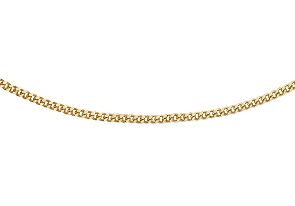 9ct Gold 25 Diamond Cut Curb Chain