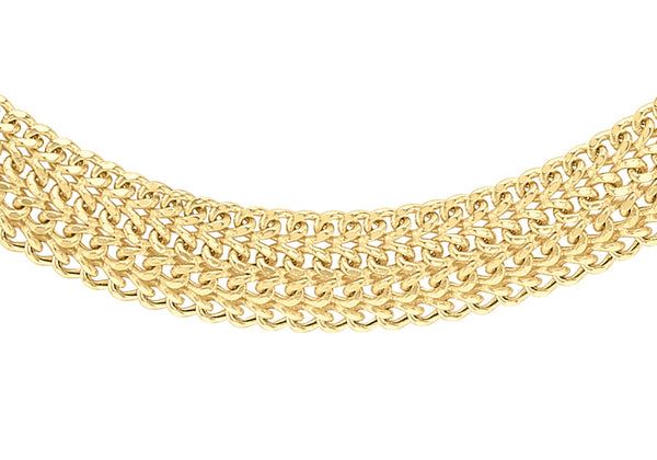 9ct Gold Domed Curb Necklace