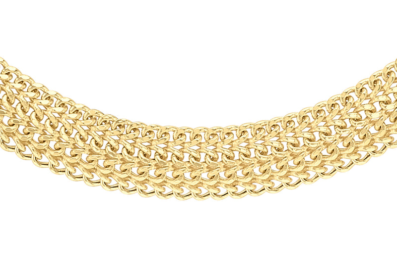 9ct Gold Domed Curb Necklace
