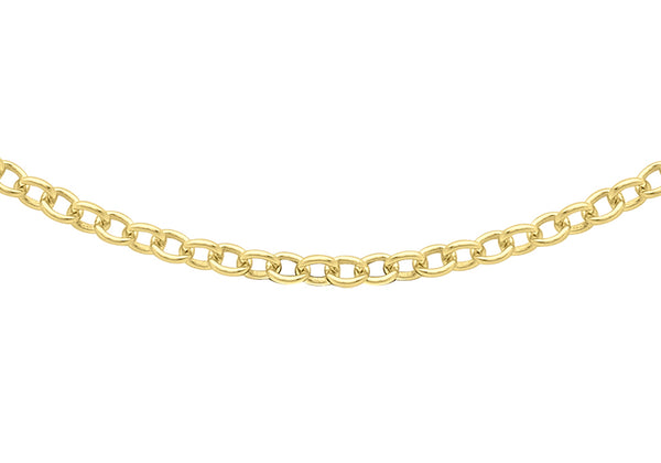 9ct Yellow Gold 40 Trace Chain 41m/16"9
