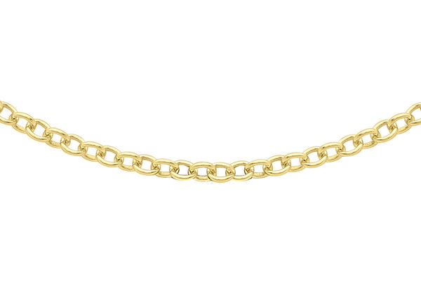 9ct Yellow Gold 40 Trace Chain 41m/16"9