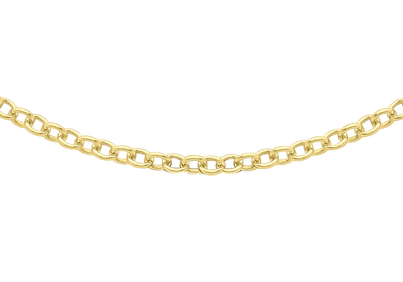 9ct Yellow Gold 40 Trace Chain 41m/16"9