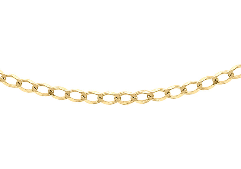 9ct Yellow Gold 40 Flat Curb Chain 41m/16"9