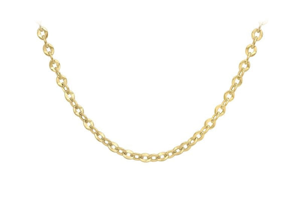 9ct Yellow Gold 100 Diamond Cut Trace Chain