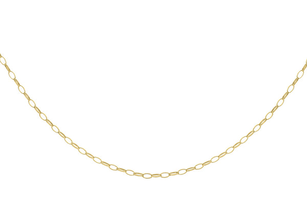 9ct Yellow Gold Oval Belcher  Chain 41m/16"9