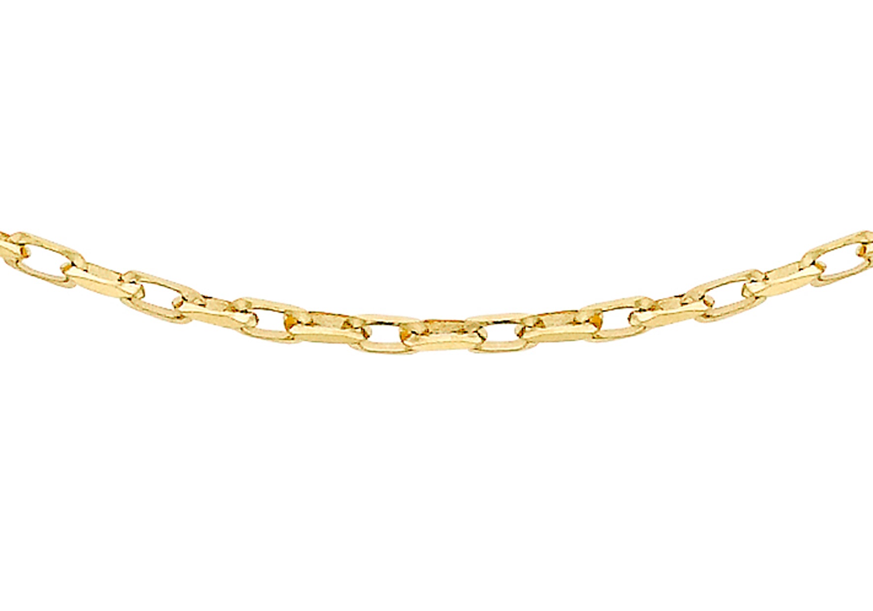 9ct Yellow Gold 40 Diamond Cut Belcher  Chain 41m/16"9
