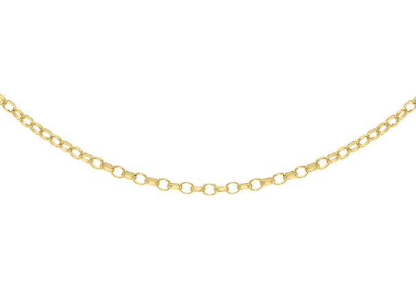 9ct Yellow Gold 50 Diamond Cut Belcher  Chain 61m/24"9