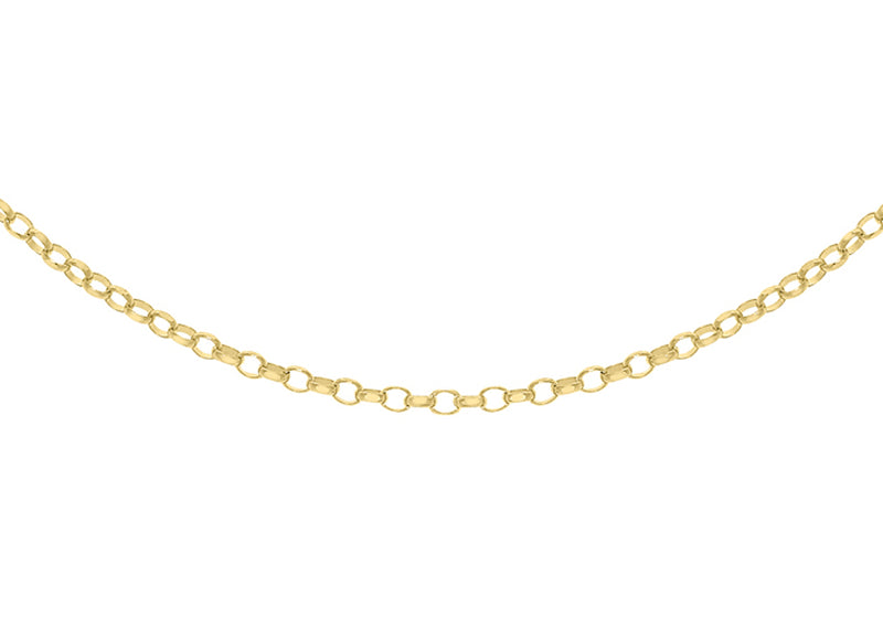 9ct Yellow Gold 50 Diamond Cut Belcher  Chain 61m/24"9
