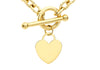 9ct Yellow Gold Heart Tag T-Bar Oval Belcher Chain