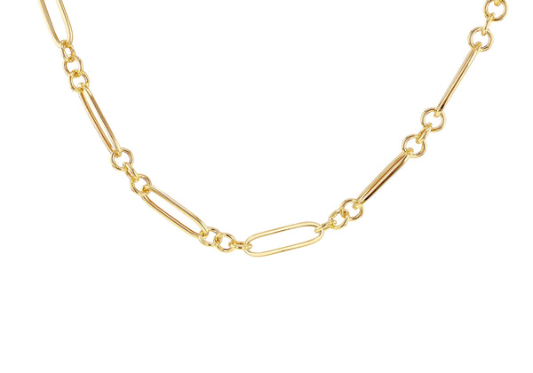 9ct Yellow Gold Figaro Paper Chain Necklace