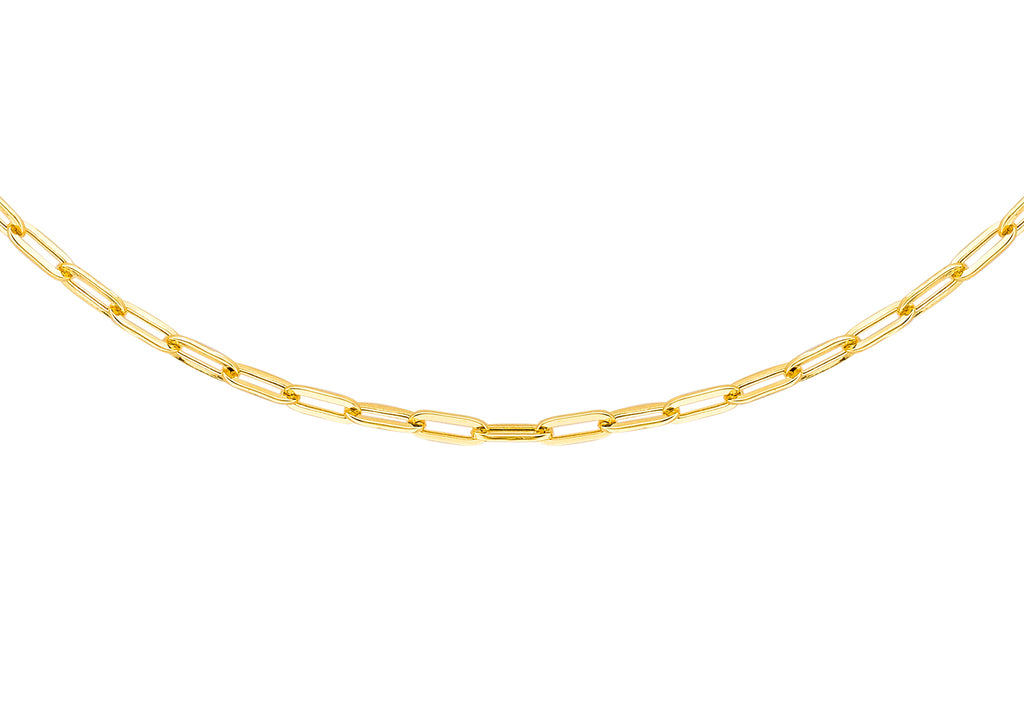 9ct Yellow Gold Paper Chain Links Necklace