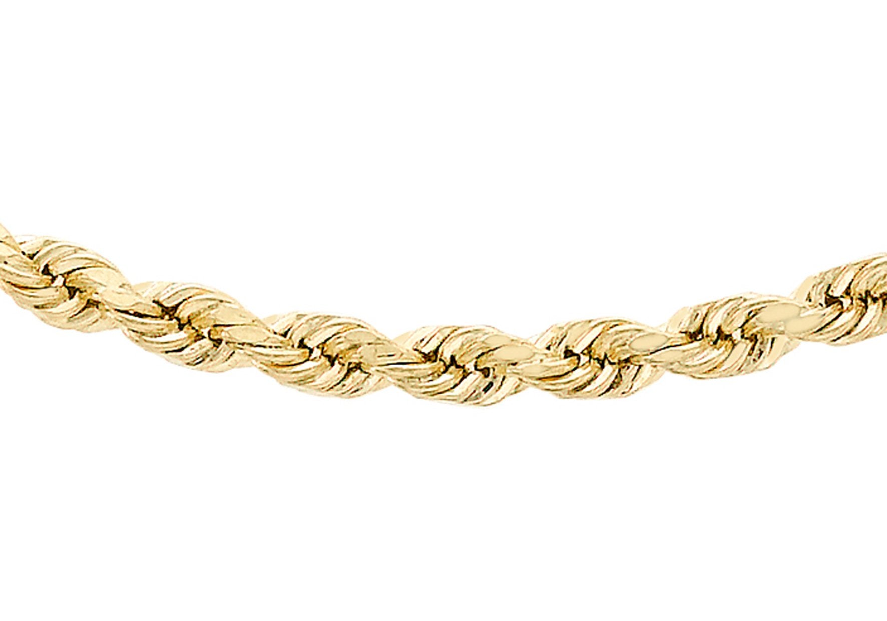 9ct Yellow Gold 60 Diamond Cut Rope Chain Harper Kendall