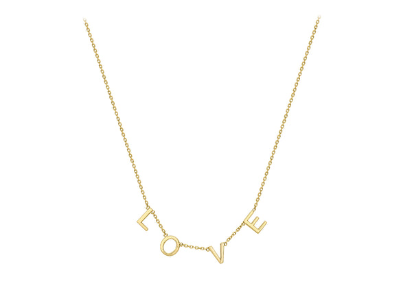 9ct Yellow Gold Allure Love Necklace