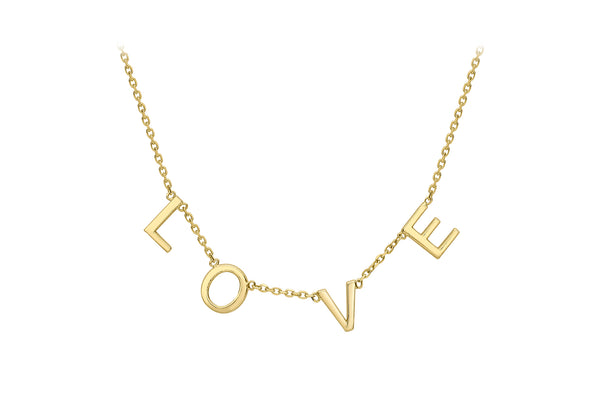 9ct Yellow Gold Allure Love Necklace