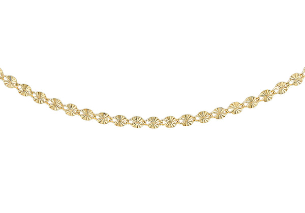 9ct Yellow Gold Diamond Cut Forzatina Chain