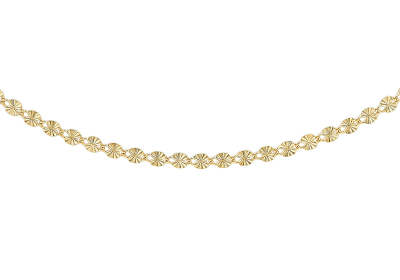 9ct Yellow Gold Diamond Cut Forzatina Chain