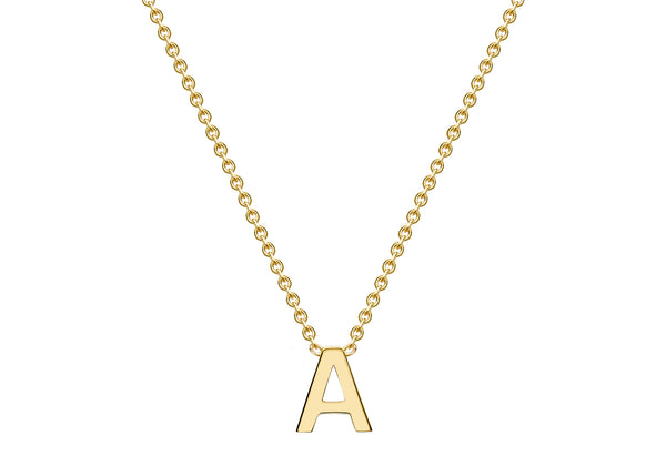 9ct Yellow Gold Initials Adjustable Necklace