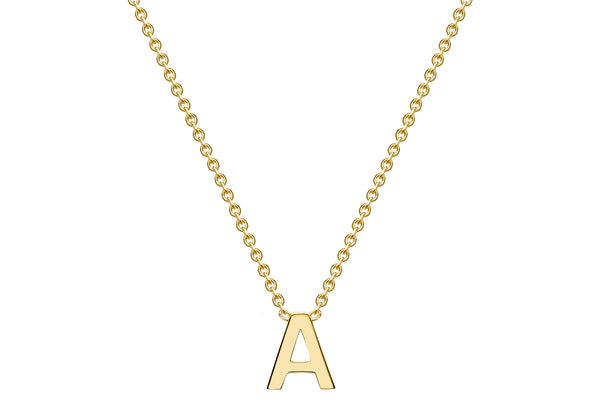 9ct Yellow Gold Initials Adjustable Necklace