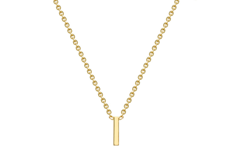 9ct Yellow Gold Initials Adjustable Necklace