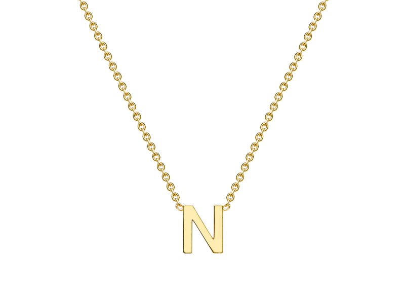 9ct Yellow Gold Initials Adjustable Necklace