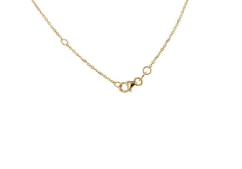 9ct Yellow Gold Diamond Cut Oval Triple-Links Necklace