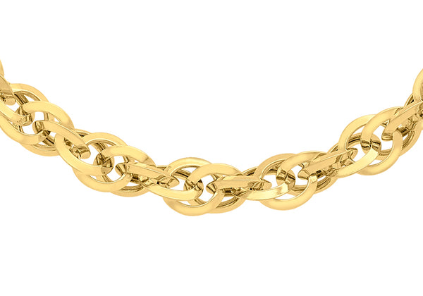 9ct Yellow Gold 100 Diamond Cut Prince of Wales Chain