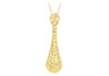 9ct Yellow Gold Diamond Cut 6mm x 24mm Teardrop Necklace  44.5m/17.5"9