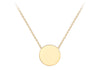 9ct Yellow Gold 10mm Disc Adjustable Necklace  41m/16"-43m/17"9